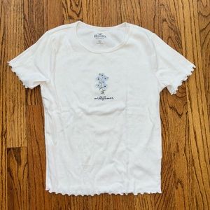 Hollister Embroidered Wildflower Baby Tee